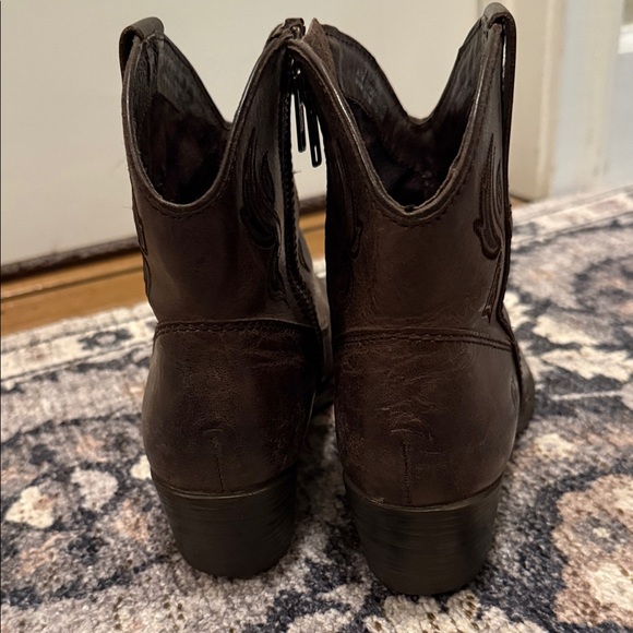 Born Women’s Dark Brown Western Ankle Boots - Picture 6 of 8